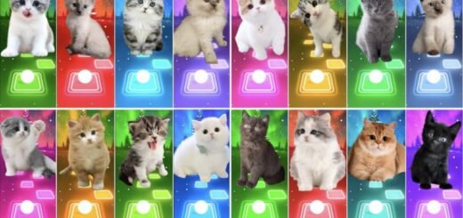 にゃんこ画像と猫声が楽しめるタイルホップゲームのYouTube動画