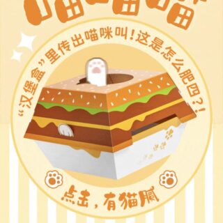 中国のマクドナルドの限定キャットハウス「汉堡猫窝」