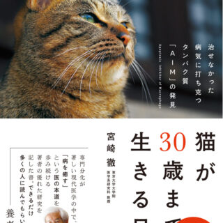猫が30歳まで生きる日～治せなかった病気に打ち克つタンパク質「AIM」の発見』 表紙