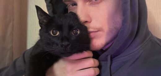 ロシア人ティックトッカーのディミトリ ー・ミクネフさんと愛猫のハンター君