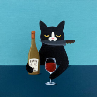 黒白柄の猫をモチーフにしたアート作品 by JK(st.aftercigs)