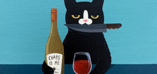 黒白柄の猫をモチーフにしたアート作品 by JK(st.aftercigs)