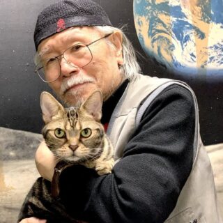 松本零士先生と愛猫ミーくん（四代目）