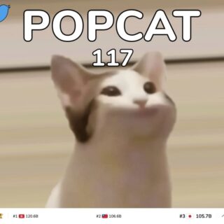 オンラインゲーム「popcat.click」WEB画面（PC）
